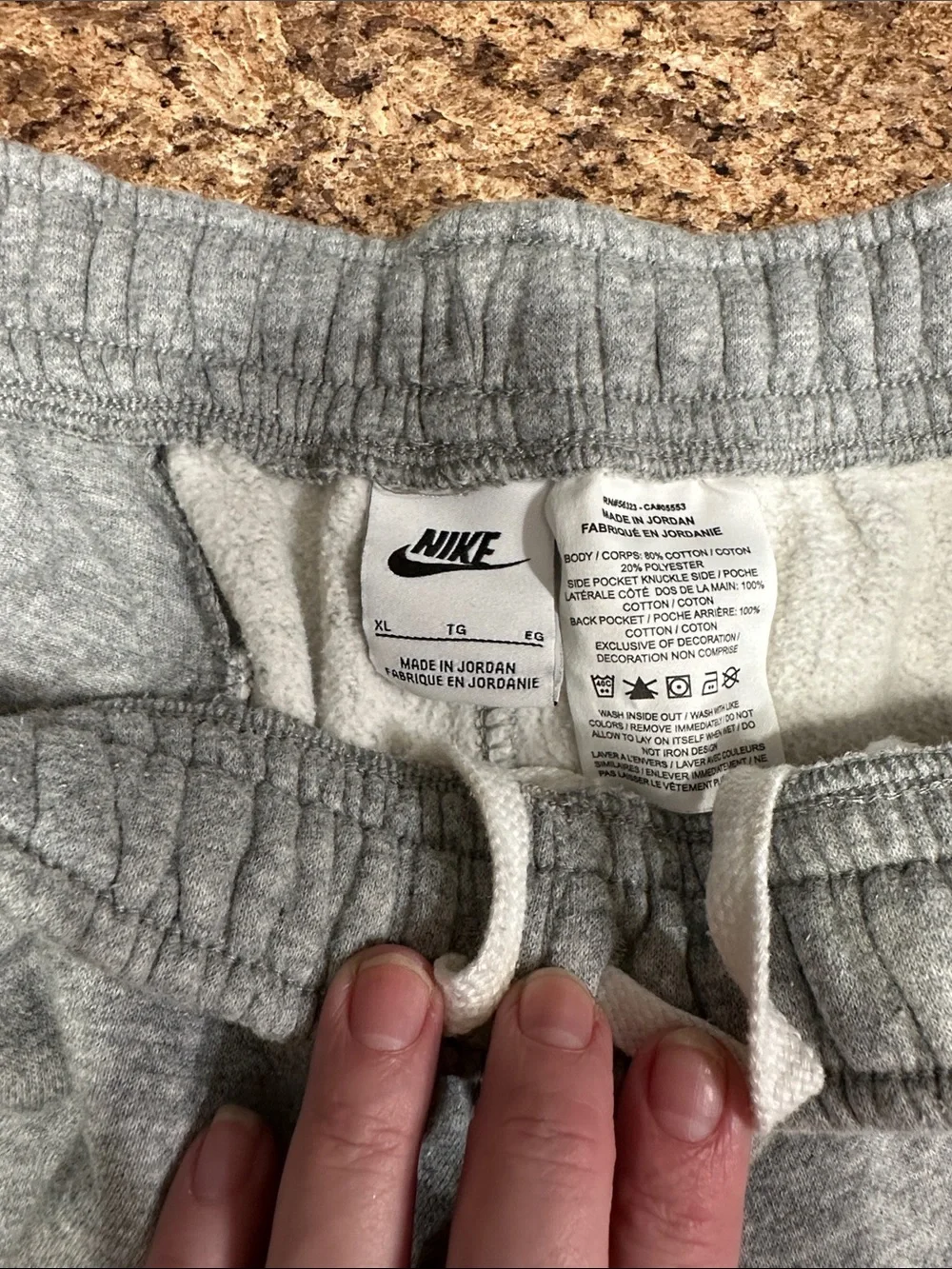 Men’s XL Nike Gray Shorts with White Swoosh